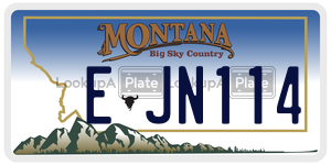 EJN114  license plate in MT