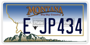 EJP434  license plate in MT