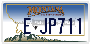 EJP711  license plate in MT