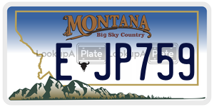EJP759  license plate in MT