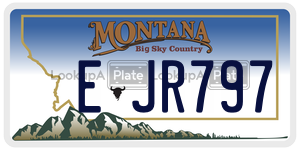 EJR797  license plate in MT