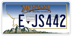 EJS442  license plate in MT