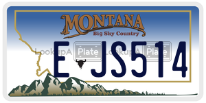 EJS514 license plate in Montana