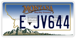 EJV644  license plate in MT