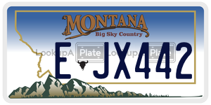 EJX442  license plate in MT