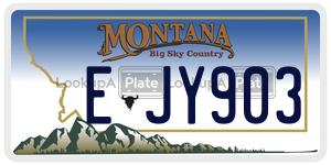 EJY903  license plate in MT
