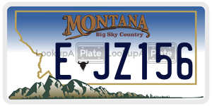 EJZ156  license plate in MT