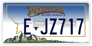 EJZ717 license plate in Montana