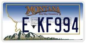 EKF994  license plate in MT