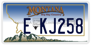 EKJ258  license plate in MT