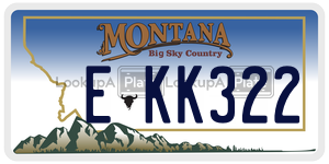 EKK322 license plate in Montana