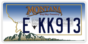EKK913  license plate in MT