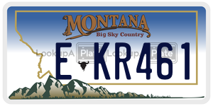 EKR461  license plate in MT