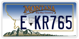 EKR765  license plate in MT