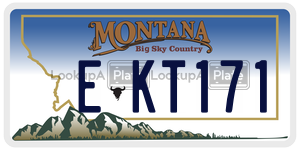 EKT171  license plate in MT