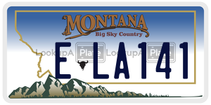 ELA141  license plate in MT