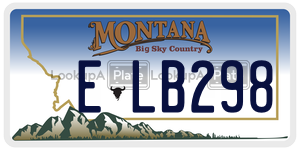 ELB298  license plate in MT