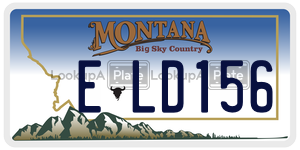 ELD156  license plate in MT