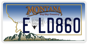 ELD860  license plate in MT