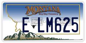 ELM625  license plate in MT