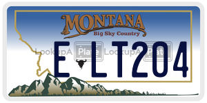ELT204  license plate in MT