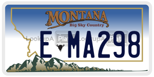 EMA298  license plate in MT