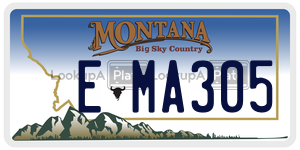 EMA305  license plate in MT