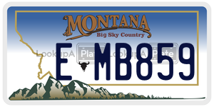 EMB859  license plate in MT