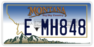 EMH848 license plate in Montana