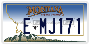 EMJ171  license plate in MT