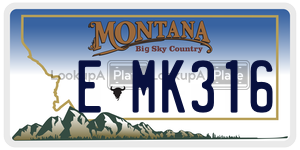 EMK316  license plate in MT