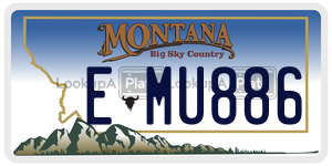 EMU886  license plate in MT