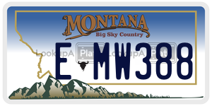 EMW388  license plate in MT