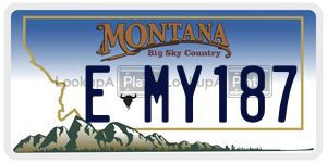 EMY187  license plate in MT