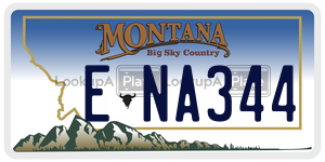 ENA344 license plate in Montana
