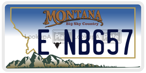 ENB657  license plate in MT