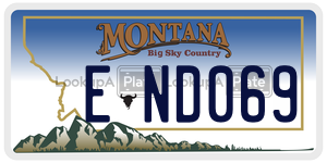 END069  license plate in MT
