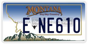 ENE610  license plate in MT