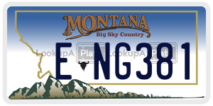 ENG381  license plate in MT