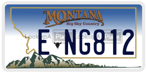 ENG812  license plate in MT