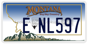 ENL597  license plate in MT