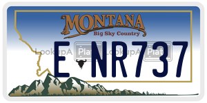 ENR737  license plate in MT