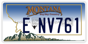 ENV761  license plate in MT