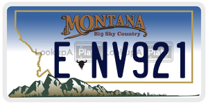 ENV921  license plate in MT