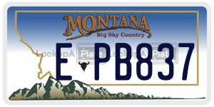 EPB837  license plate in MT