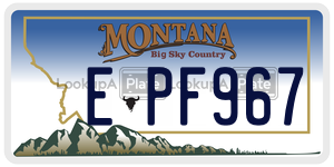 EPF967  license plate in MT
