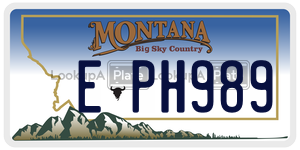 EPH989  license plate in MT