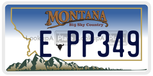 EPP349  license plate in MT