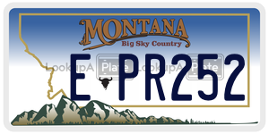 EPR252  license plate in MT