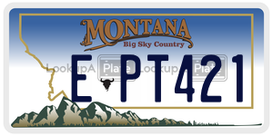 EPT421  license plate in MT